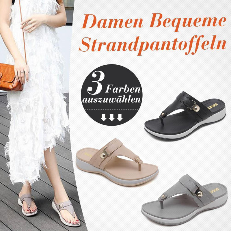 Damen Bequeme Strandpantoffeln