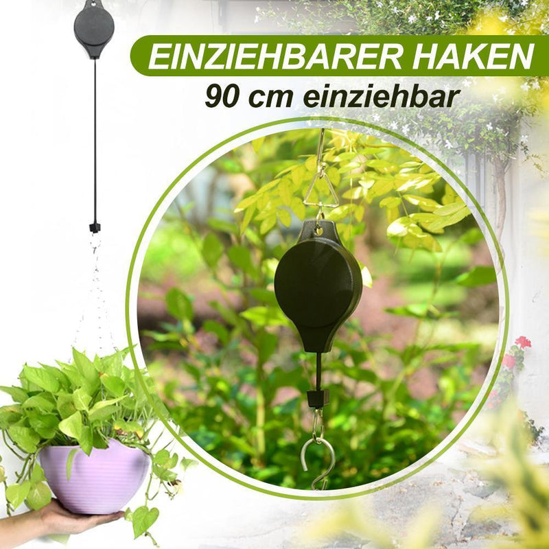 💐Einziehbarer Haken, Pflanze Seilzug für Garten Töpfe und Vogel-Feeder💐KAUFEN SIE 2/3/5, ERHALTEN SIE 10/15/20% RABATT