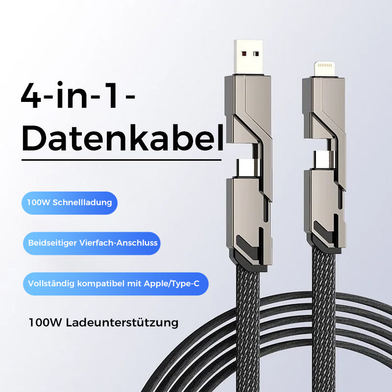 4-in-1 geflochtenes Anti-Verwicklungs-Ladekabel🔥KAUFEN SIE 2/3/5, ERHALTEN SIE 5/10/15 % RABATT