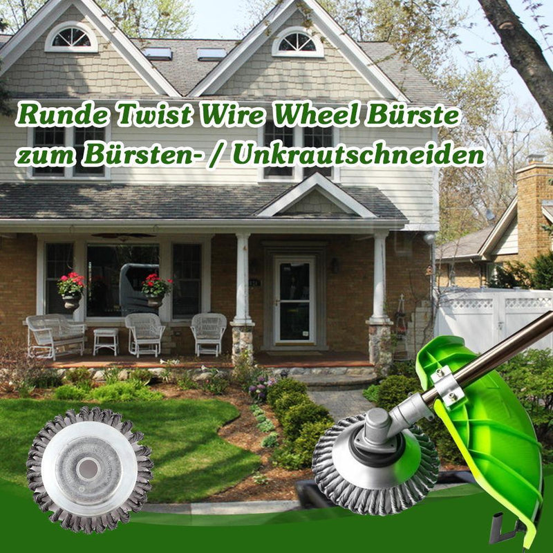 🌿Runde Twist Wire Wheel Bürste zum Bürsten🌿Unkrautschneiden