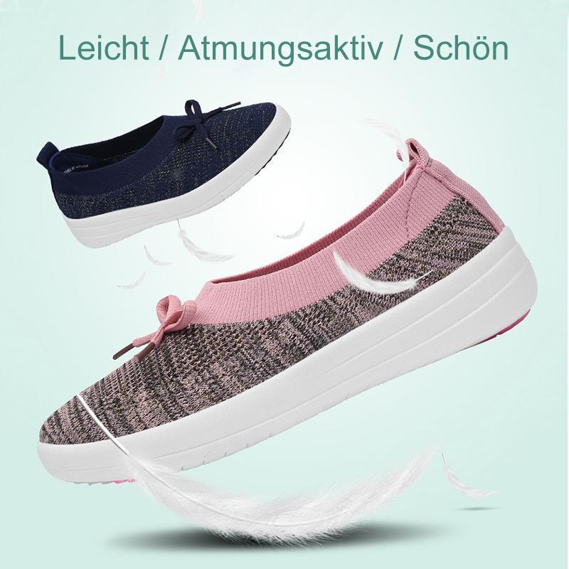 Damen Atmungsaktive Mesh Flach Schuhe