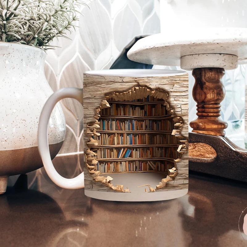 3D-Bücherregal-Tasse