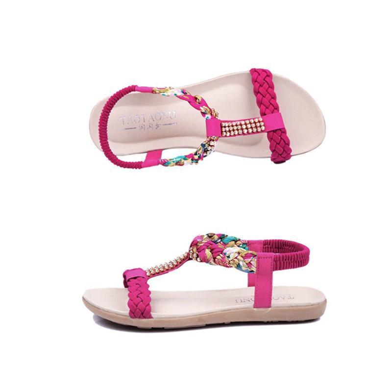 Böhmische Sandalen für die Damen mit Strass